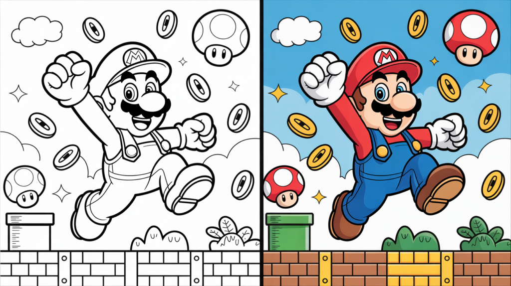 mario coloring pages