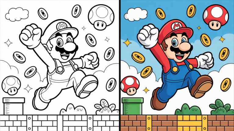 mario coloring pages