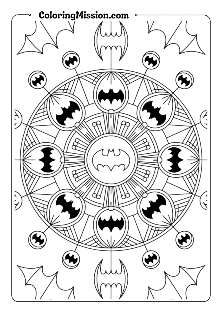 Batman Symbol Mandala