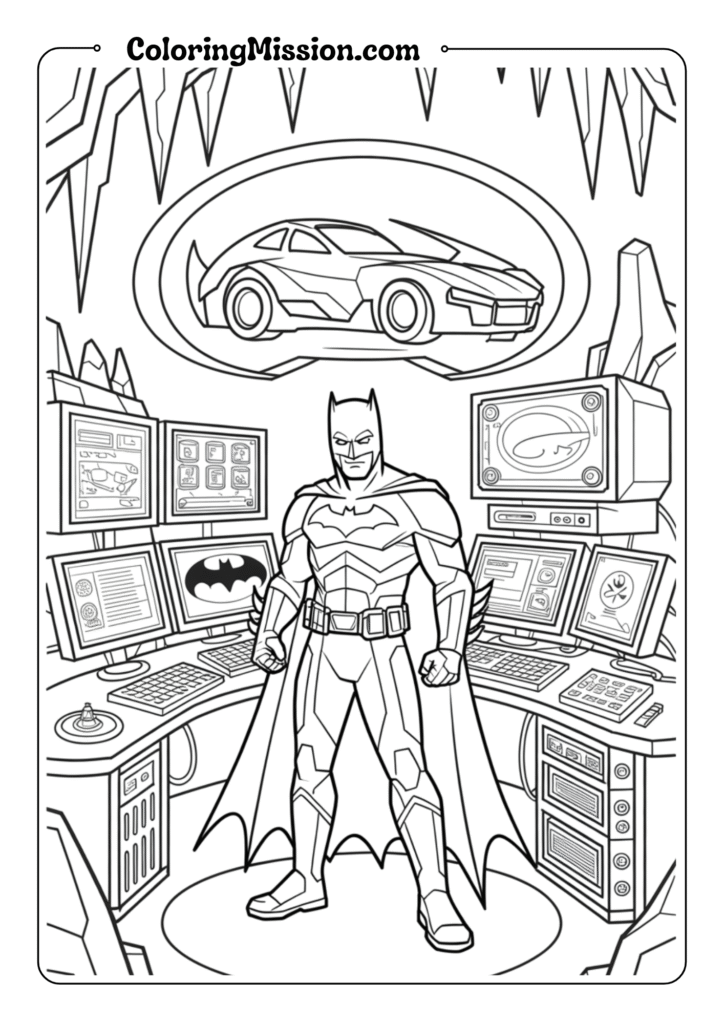 Batman in the Batcave