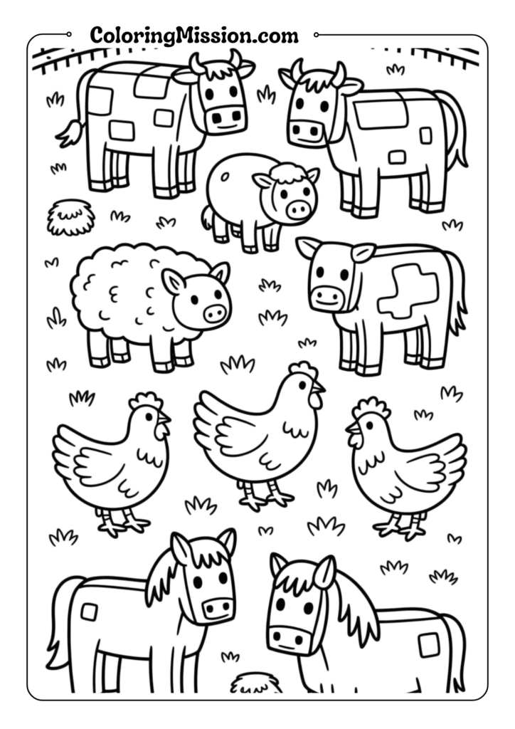 Farm Animals Gathering