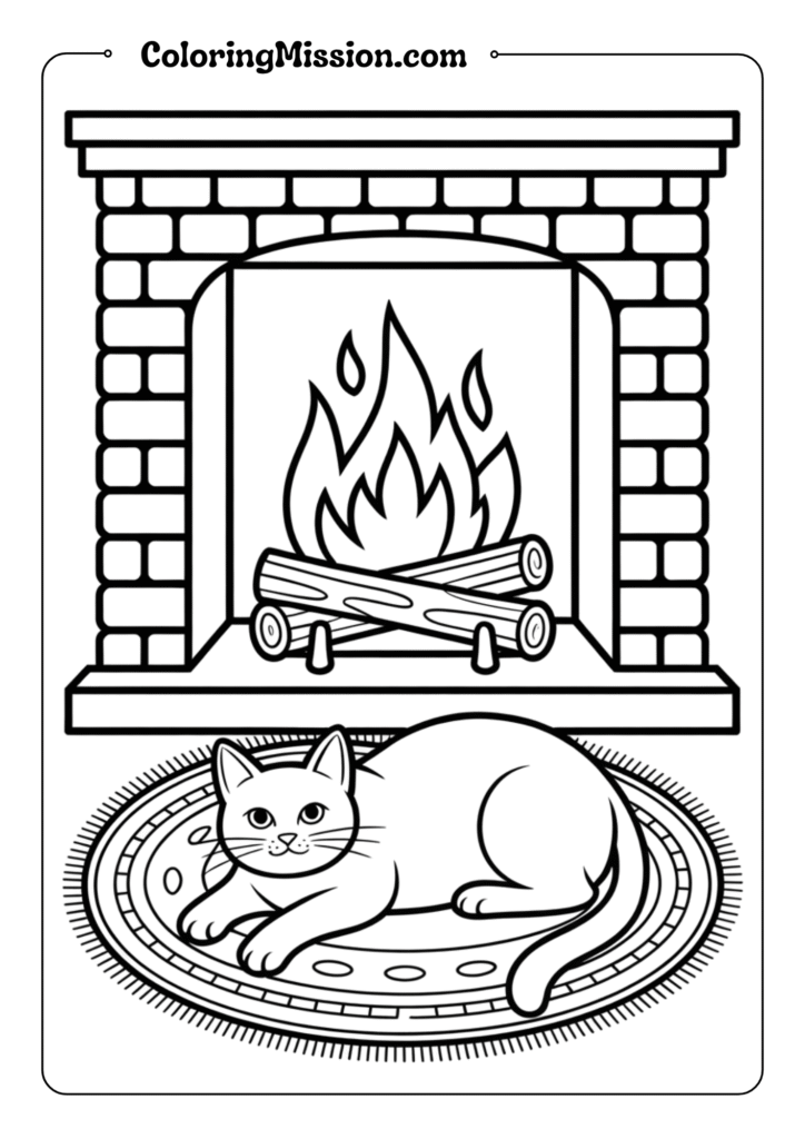 Fireplace Cat