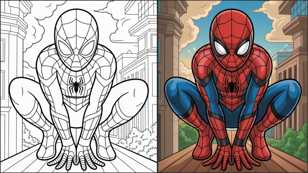 spiderman coloring pages