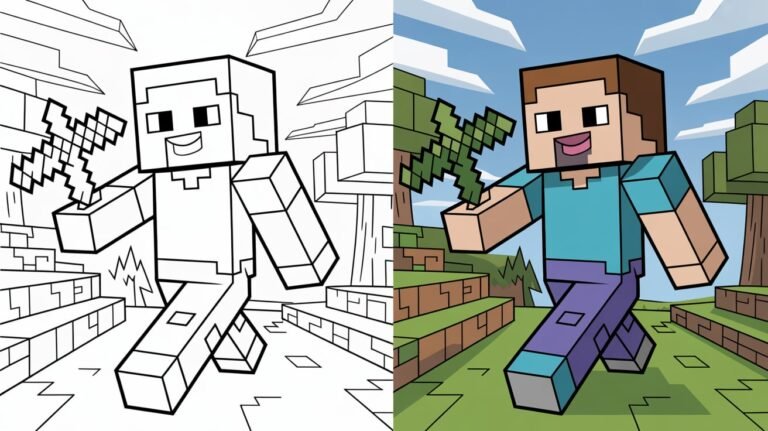 minecraft coloring pages