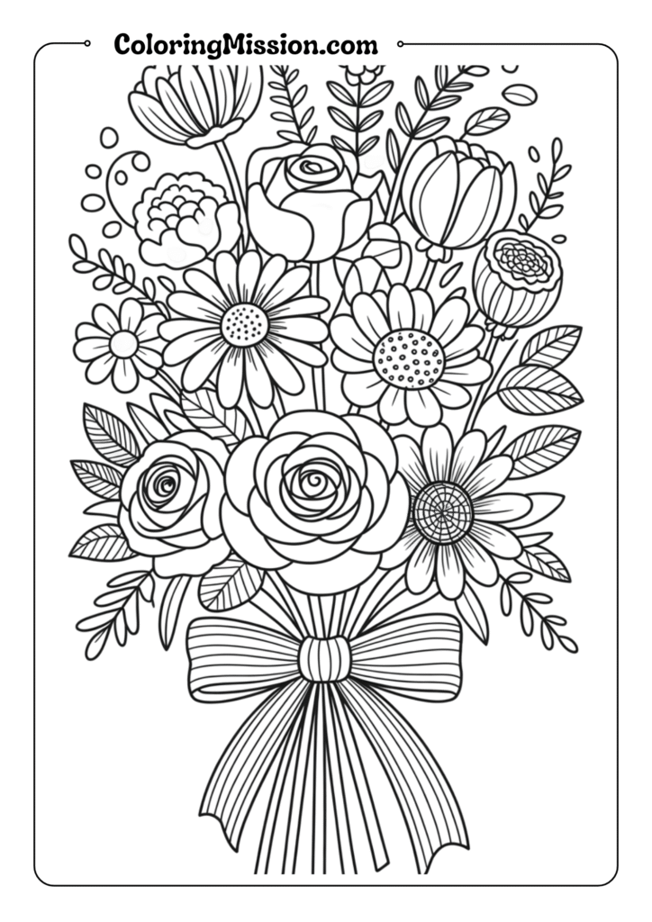 Rainbow Flower Bouquet
