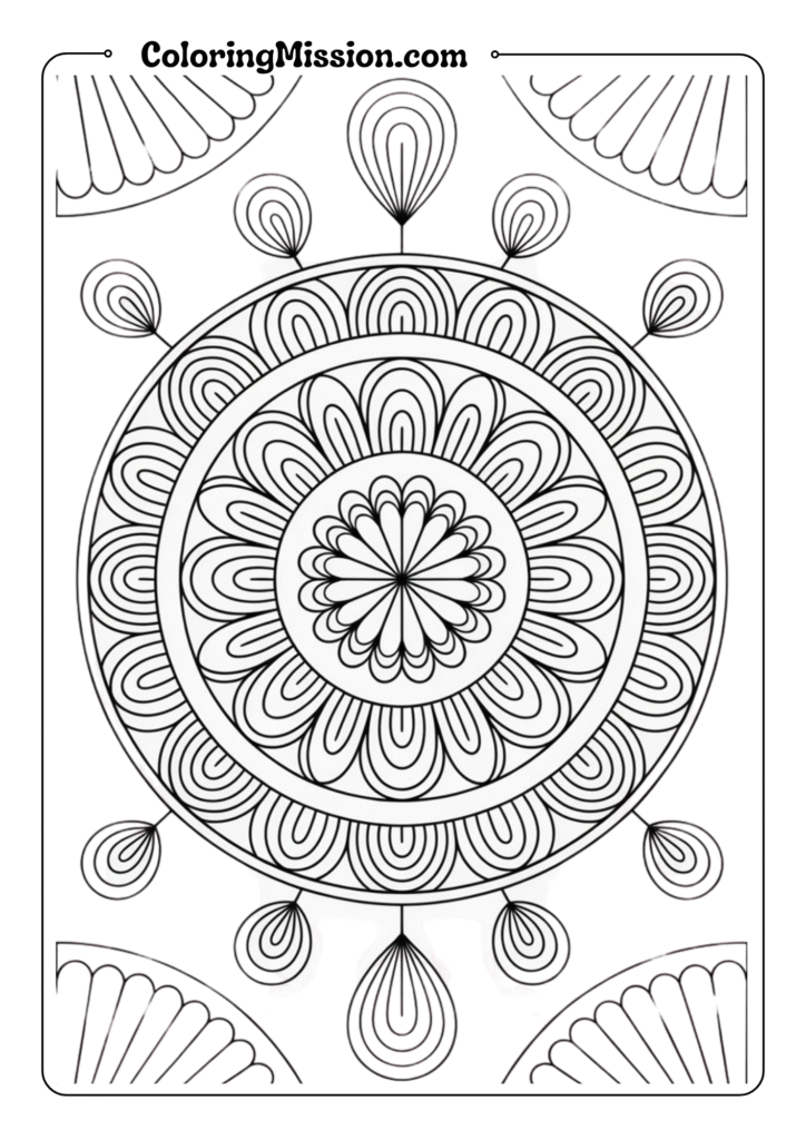 Rainbow Mandala Circle