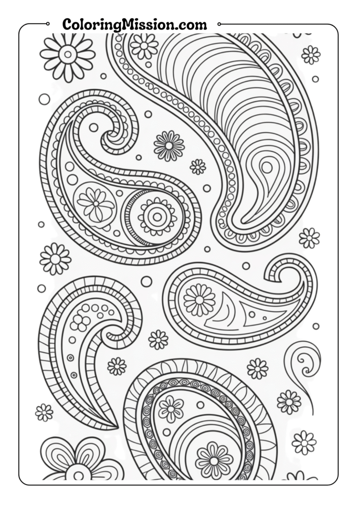 Rainbow Paisley Pattern