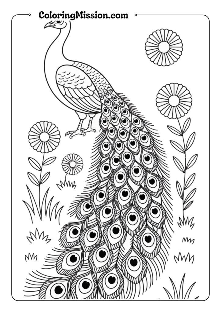 Rainbow Peacock Display