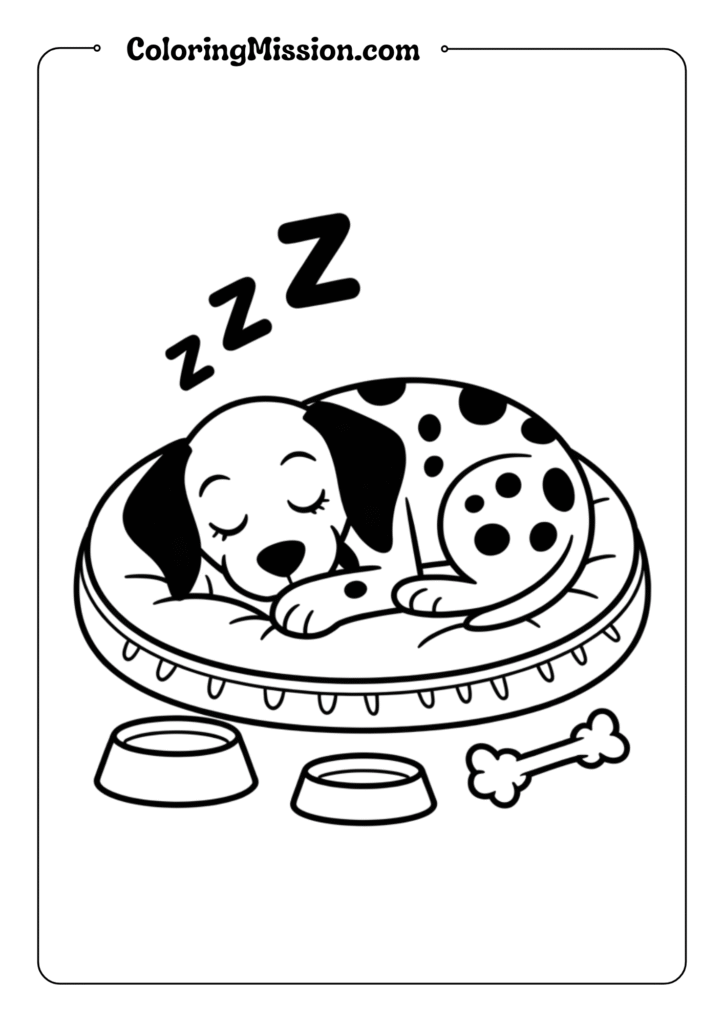 Sleeping Dalmatian