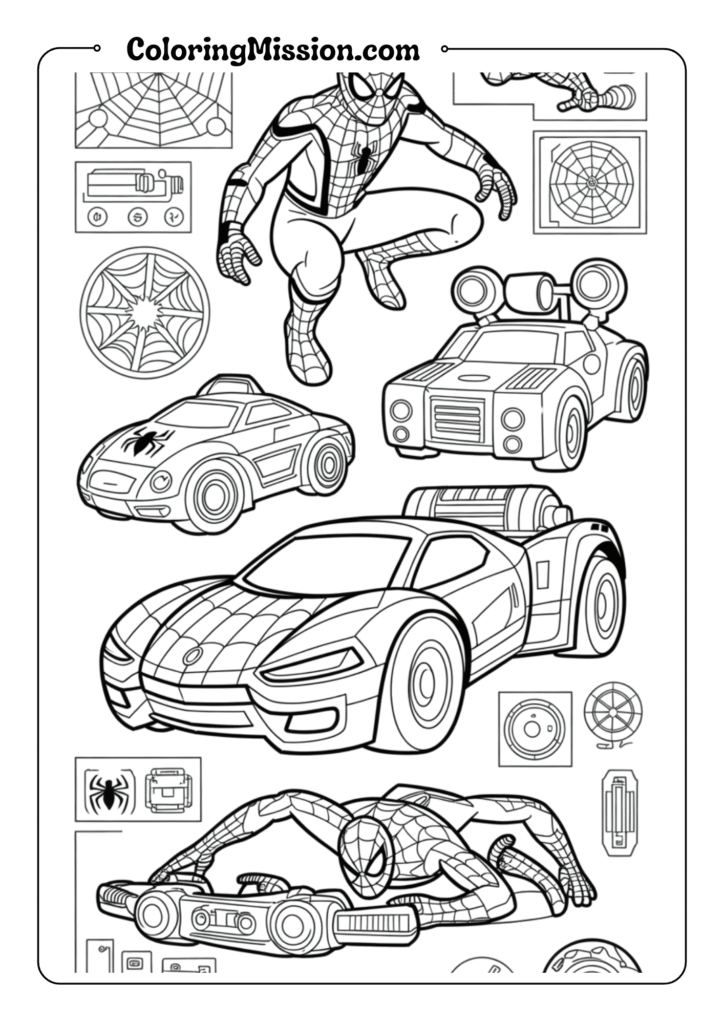 Spider-Man Vehicle and Gadgets