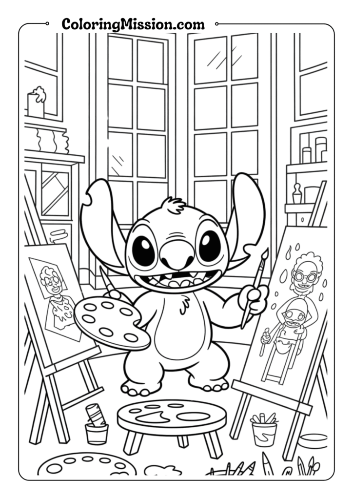  Stitch's Art Class