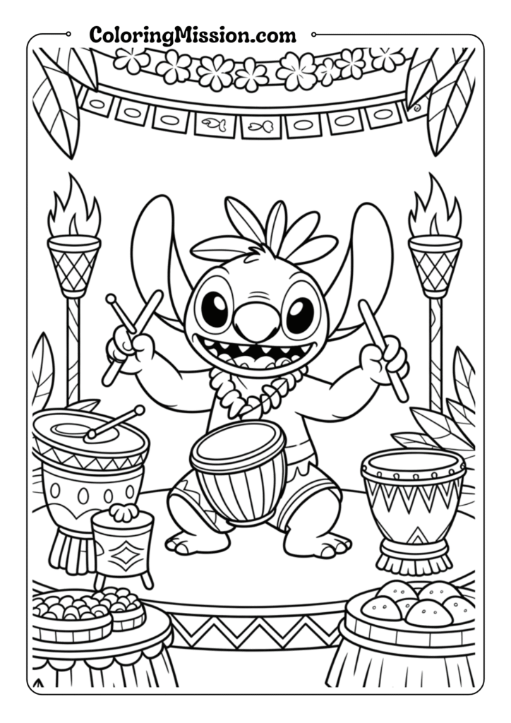 Stitch's Hawaiian Luau Performance
