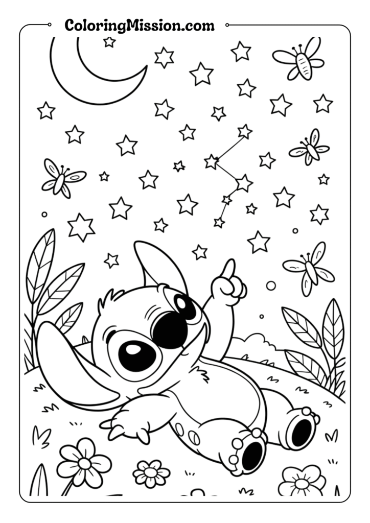 Stitch's Nighttime Star Gazing