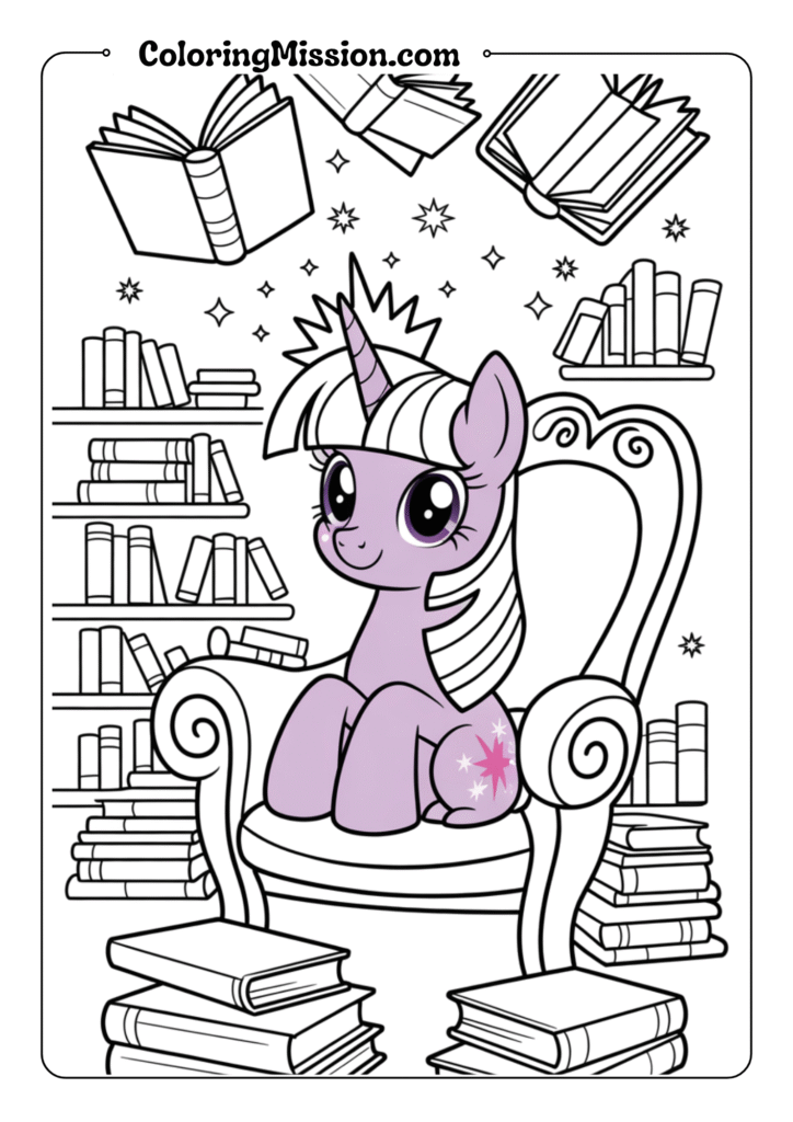 Twilight Sparkle in Her Library