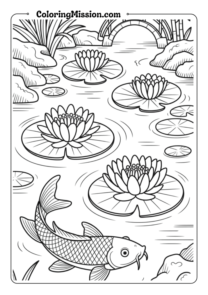 Water Lily Zen Garden