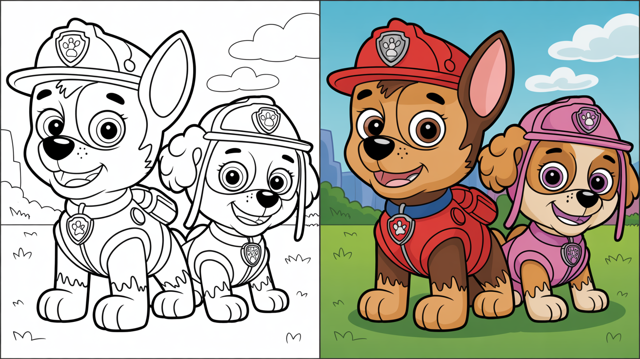 paw patrol coloring pages