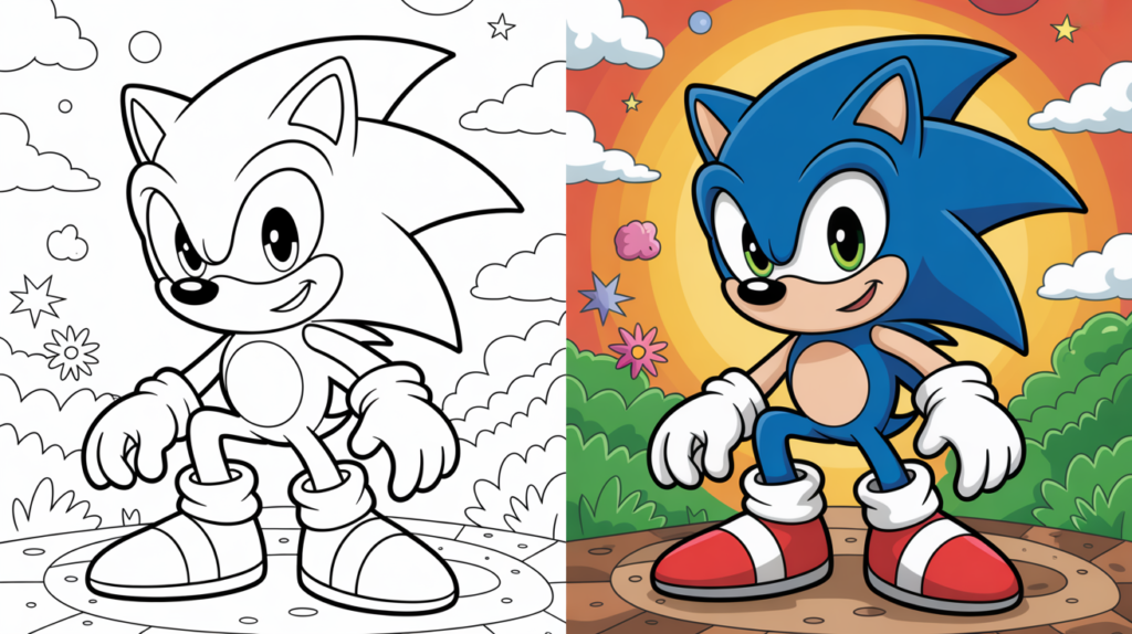 Sonic coloring pages