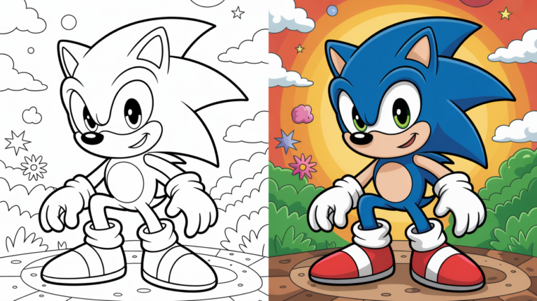 Sonic coloring pages