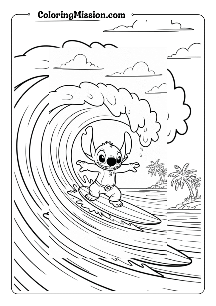 Stitch Surfing Adventure