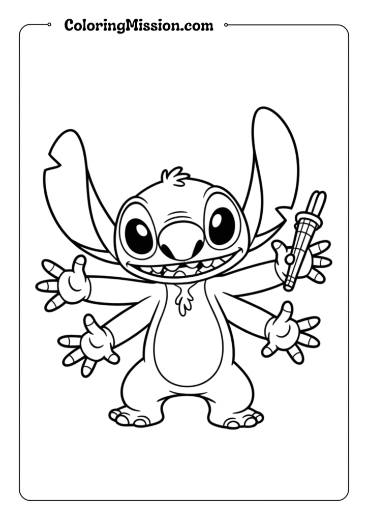 Stitch's Four-Armed Action