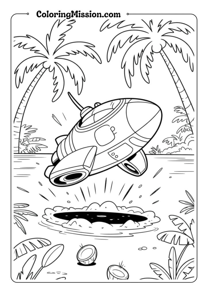 Stitch's Spaceship Landing